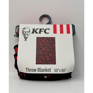 KFC Icons Allover Print Fleece Throw Blanket